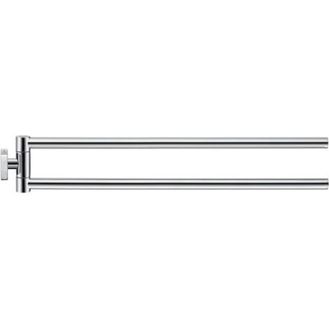 Porte-serviettes Duravit Karree 45cm, 2 bras, chrome, 0099581000, (1/5)