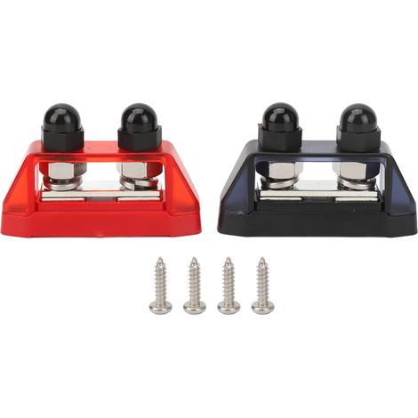 Bloc de distribution d'alimentation 48V M10 pour bateau et camping-car, 2 pièces connecteur barre omnibus pour modification de circuit automobile (1/5)