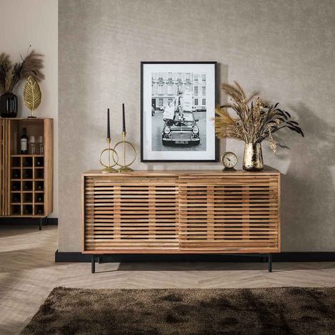 Buffet/bahut style industriel en acacia massif naturel Snow (1/5)