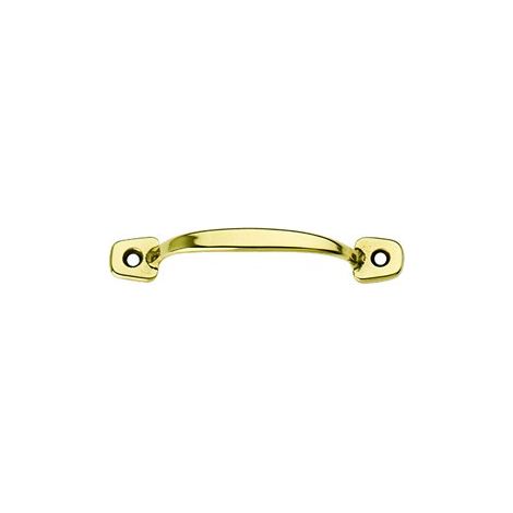 10PZ MANIGLIETTA PER MOBILI OTTONE LUCIDO mm. 80