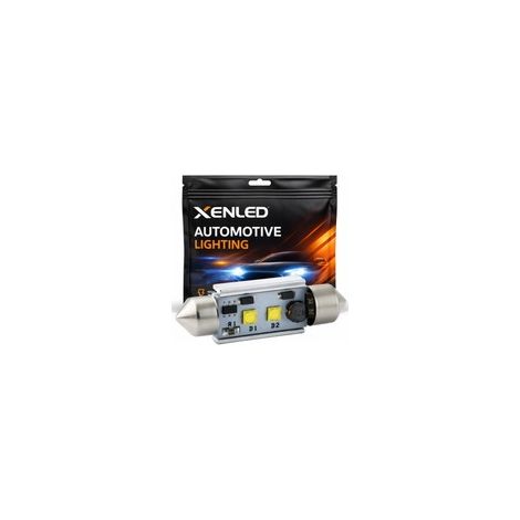 Ampoule LED 37mm 2 CREE - Blanc - C5W / C7W - CANBUS sans erreur au tableau de bord (1/5)