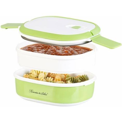 Lunch box - Rosenstein & Söhne - 2 étages - 700 ml - Sans BPA - Vert (1/4)