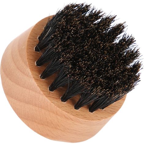 Brosse à barbe en bois de hêtre, poils synthétiques imitation soie de sanglier, pour nettoyage et rasage masculin, forme et entretien de la barbe. (1/5)