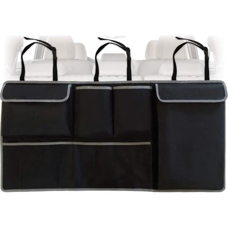 Organisateur de Coffre de Voiture, Détachable Organisateur de Voiture Rangement Voiture Super Capacité, Multipurpose Pliable Sac de (1/4)