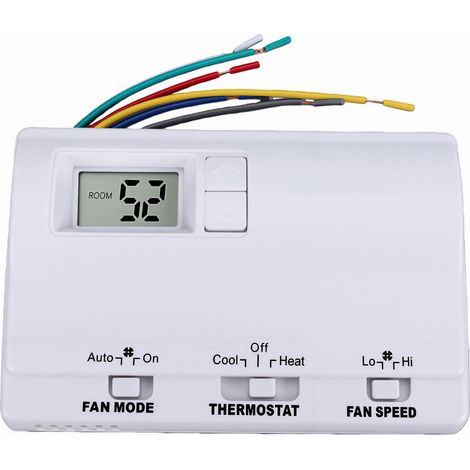Termostato digitale di ricambio per condizionatori d'aria Coleman Mach 8330-336 337 338 339 368 386, codice 83303862, regolatore di riscaldamento/raffreddamento a parete, colore bianco. (1/5)