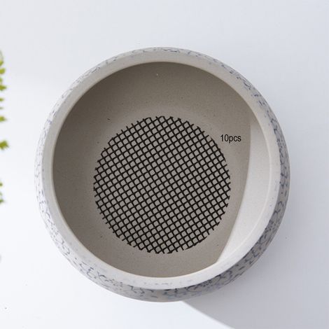 10 Stück Gartenblumentopf-Lochgittermatte, Unterlage für Pflanzen, Bonsai-Untersetzer (10 cm) (1/5)