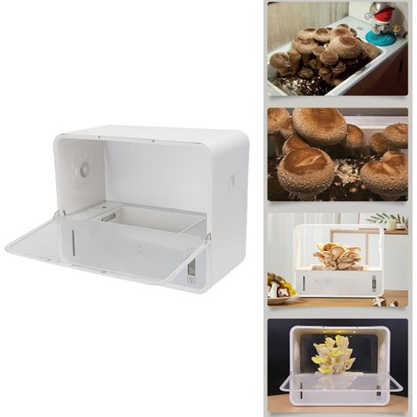 Tente de Culture de Champignons Mushroom Growing Tent Boîte de Culture Automatique Kit de Démarrage Humidification Intelligente ABS pour Shiitake Débutants et Experts Maison (1/4)