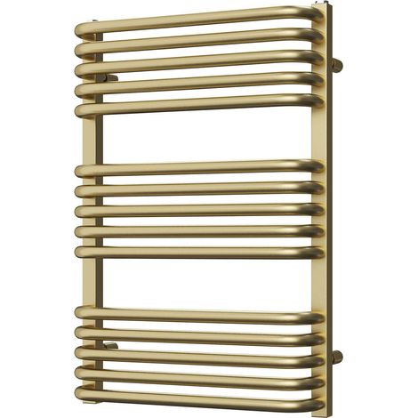 Crossmoor - Brushed Brass Towel Radiator - H736mm x W500mm (1/3)