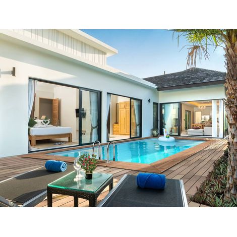 Piscina rectangular de madera "Aruba 140" - 5,00 x 3,00 x 1,38 m