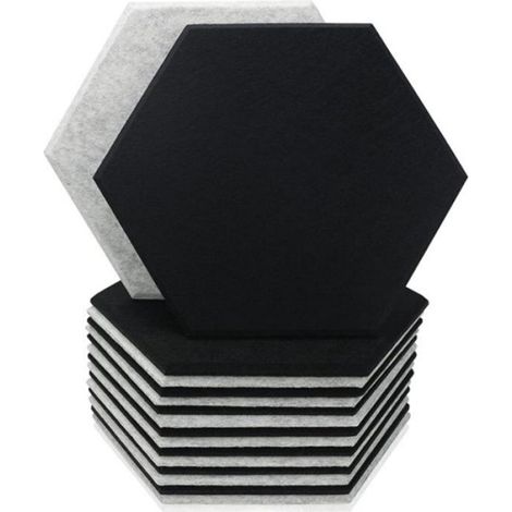 de Mousse Acoustique Panneaux InsonoriséS à Bord Biseauté pour Murs Panneaux Acoustiques Hexagonaux Haute Densité pour Studio (1/4)