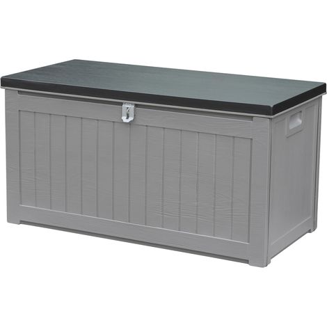 Baule da Esterno 109x52x55 cm in Polipropilene Grigio