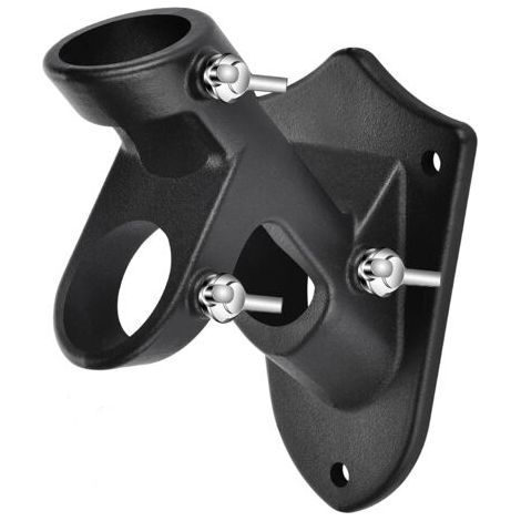 PA Fahnenmasthalterung, Fahnenmasthalterung, robuste Aluminiumlegierung – robust und rostfrei (1 Packung in Schwarz) (1/3)