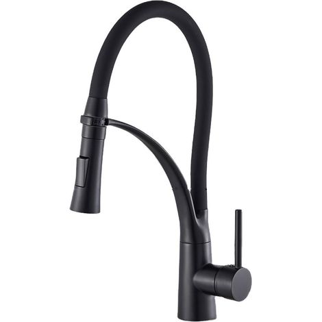 Robinet De Cuisine 005 Noir en Laiton Collection Céphise (1/5)
