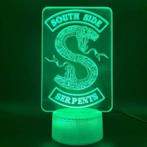 3D Illusion Led Veilleuse Lampe Riverdale Cadeau Serpent Logo Bureau Décoration Lampe De Bureau Sud Serpent Signe Enfants Veilleuse (1/3)