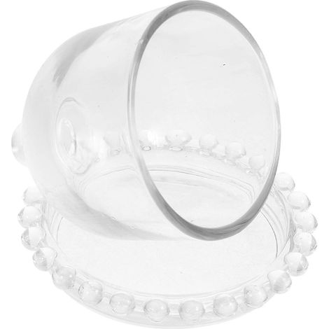 Mini présentoir à gâteaux avec couvercle bombé, présentoir en verre transparent pour petits gâteaux. (1/5)