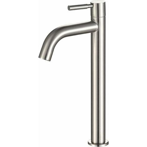 Einzelner Kaltwasserhahn Edelstahl Waschbecken Wasserhahn Waschbecken Wasserhahn (1/4)
