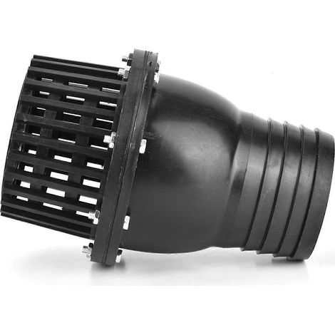 Fußventil für Wasserpumpen, schwarzes PVC-Flachrückschlagventil für Niederdruckanwendungen in Flüssigkeitsmaschinen (4 Zoll)