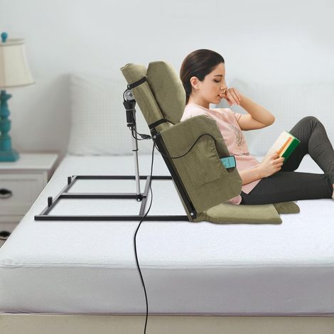 Appui-tête de lit électrique réglable, appui-tête de lit électrique réglable avec fonction de levage, télécommande, avec oreiller amovible, adapté aux personnes âgées (1/5)