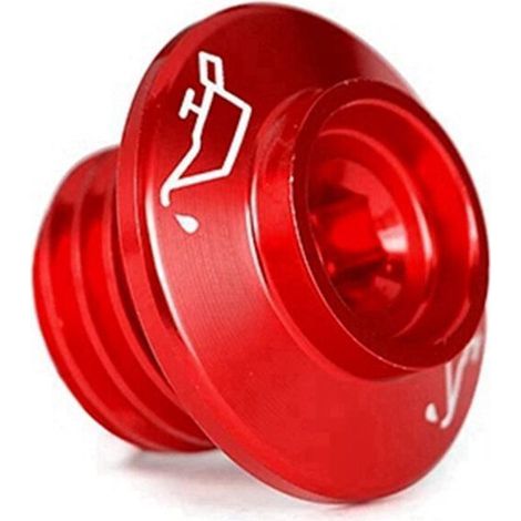 Convient pour le bouchon de remplissage d'huile moteur rouge de moto, le couvercle du moteur, le bouchon de vidange d'huile et la vis du bouchon d'entrée d'huile. (1/5)