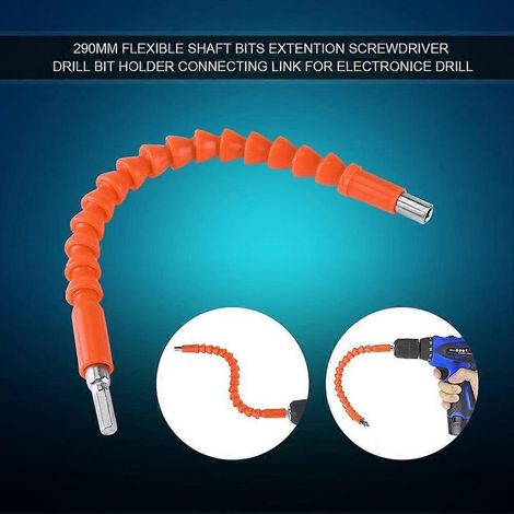 Embouts flexibles à tige hexagonale de 1/4", porte-embout de tournevis, maillon de connexion (orange) (1/3)