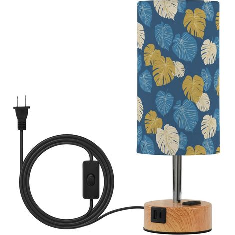 JUNZAN Petite lampe de table en forme feuille monstera tropicale (1/5)