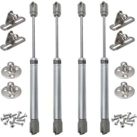 4PCS vérins à gaz 120N verin meuble hydraulique ressort amortisseurs à gaz d'origine porte armoire de cuisine Bras pneumatique pour levage de porte armoire (1/4)