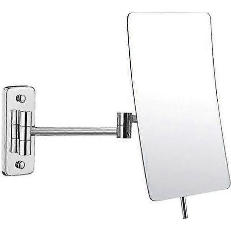 Miroir mural grossissant 25-26 - 286 argenté blanc rectangulaire carré à fond perforé (1/4)