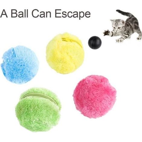 Jouets automatiques en peluche pour animaux de compagnie, jouets en peluche pour chiens, jouets interactifs sphériques pour chats (5) (1/3)
