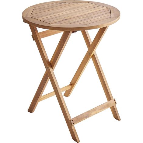 Bistro Table PROSSEDI 60 cm 60 cm Acacia Wood Brown