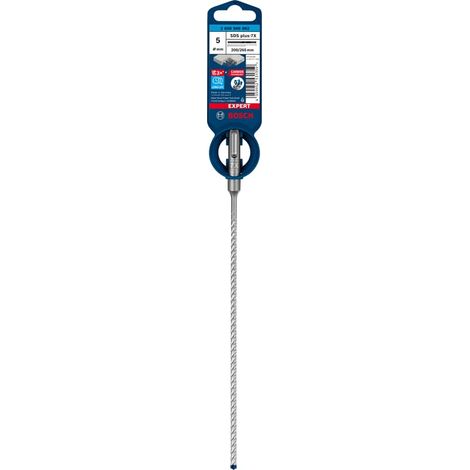 Bosch Hammerbohrer SDS plus 7X - Länge 265mm, Bohrer für Beton Betonbohrer 5mm mit 4-Schneiden, Hartmetall