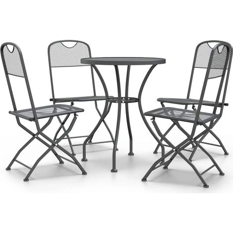 Maison Exclusive - Set da Pranzo per Giardino 5pz Rete Metallica Espansa Antracite (1/5)