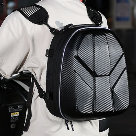 Sacoche moto rigide multifonctionnelle, sacoche de selle arrière, sacoche de casque, sac de tourisme étanche (Réf. : JMS-306) (Surdimensionné) (1/5)