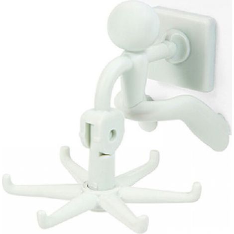 Ganci autoadesivi girevoli a 360 gradi per cucina, bagno, doccia, stoccaggio a parete, porta (1/5)