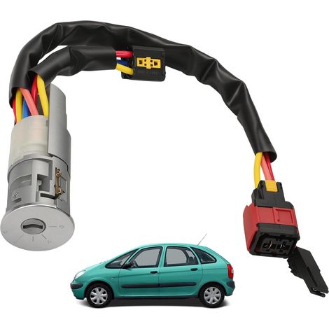 1 Kit Serrure Neiman, 2 Clés, Cylindre Contact, Acier, Peugeot 206 406 Citroën (1/5)