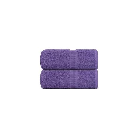 Gästeservietten, 2er-Set, lila, 30 x 50 cm, 360 g/m² - Crezuo