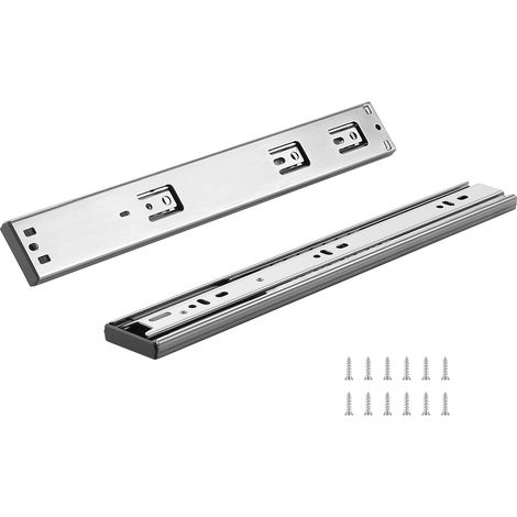 Mophorn 6 Paar Schubladenführungen 355,6 mm, seitliche Montage, Schwerlast, Vollauszug, sanftes Schließen. Kugellager, 100 Pfund Tragkraft. Stahl, für Schrank und Küche