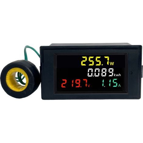 Multifunctional AC40-300V 100A AC Voltage and Current Meter with Color LCD Digital Display Power Monitor (1/5)