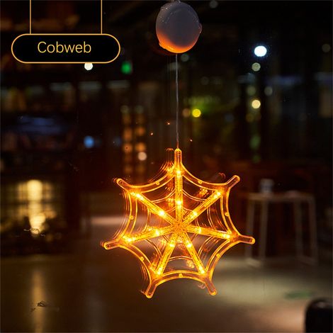 Luminaire À Ventouse - Guirlande Lumineuse Led Pour Décoration D'Halloween - Fonction Minuterie 8 H - Usage Intérieur Et Extérieur - 1 Pièce (1/5)