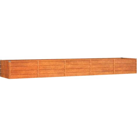 Maison Exclusive - Hochbeet Rostig 400x80x45 cm Cortenstahl (1/5)