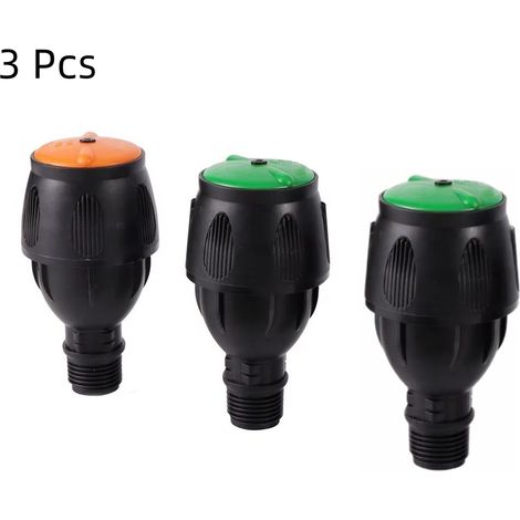 Lot de 3 têtes d'arrosage à rotation à 360 degrés, 1/2 pouce, pour irrigation à longue portée, destinées à l'agriculture et aux pelouses (1/5)