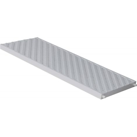 Grille piéton - piscine PVC anti-choc - gris - 200 x 500 mm - First Plast (1/2)