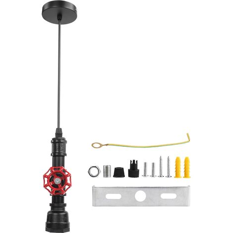 Suspension Plafonnier E27 - Lustre Industriel Tube Métallique - Pour Salle À Manger Bar Couloir - 1 Pièce (1/5)