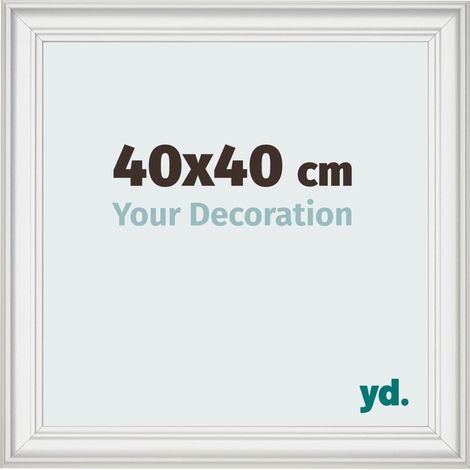 yd. - Cadre photo 40x40 - Blanc Patine - MDF - Lazio