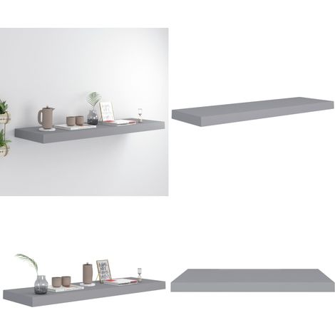 Schweberegal Grau 80x23,5x3,8 cm MDF - Schweberegal - Wandregal - Regal Grau - Modernes Regal - Minimalistisches Regal - Home & Living (1/5)