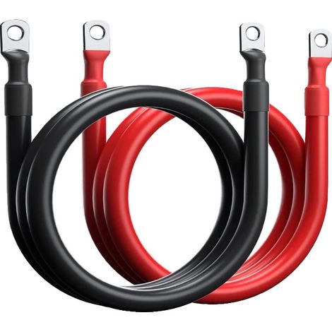 Cable para batería, cobre puro, terminales de 5/16", 2 AWG 5/16"-1,5 m (1/2)