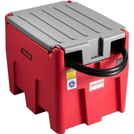 Réservoir Diesel Essence Portable 220 L Cuve de Ravitaillement 40 L/min Pompe de Transfert 12 V, Tuyau 4 m, Pistolet de Ravitaillement Auto, Réservoir pour Transfert Transport Carburant, Rouge (1/5)