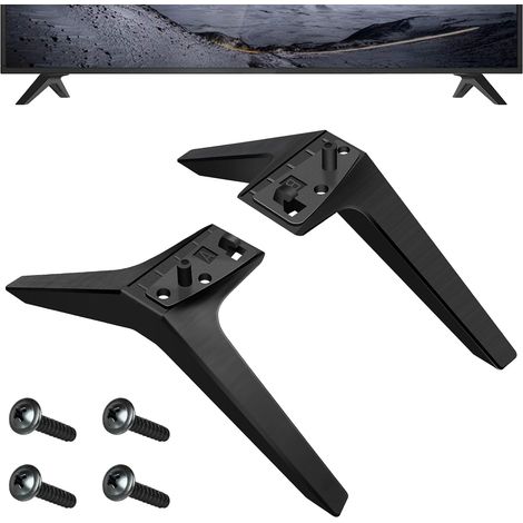 Pieds de Piédestal de Base TV, Support TV Universel Compatible pour Support TV LG Support de Table Smart TV Pied de Tele avec Vis Support de Remplacement (49 59 55 Pouces)