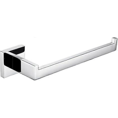 Ensemble d'accessoires de salle de bain argentés pour WC porte-papier toilette mural et crochet mural. (1/3)