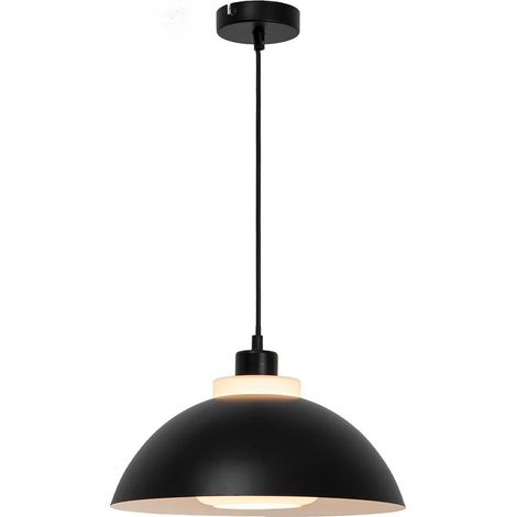 Suspension d'intérieur moderne Wagga 133cm réglable métal et verre blanc LED (1/4)
