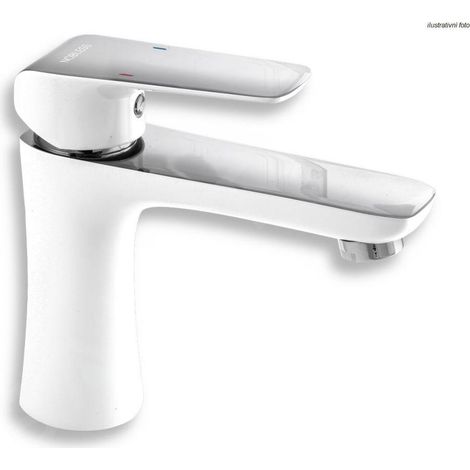Novaservis Nobless Tina - Mitigeur de lavabo avec vidage, blanc/chrome 38003,1 (1/2)